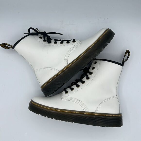 New Dr Marten’s Zavala White Leather Boot Size 6 EU 37 - Picture 9 of 13